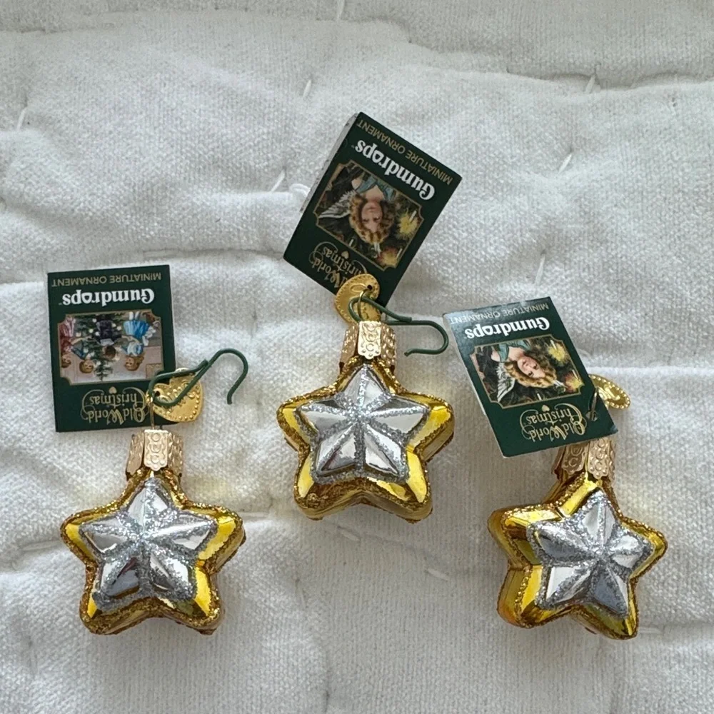 Old World Christmas Mini Star Ornaments - Set of 3